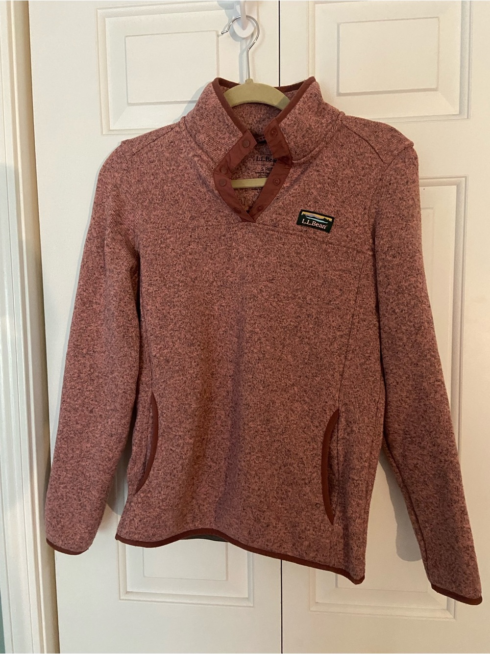 red women’s small l.l bean sweater pullover